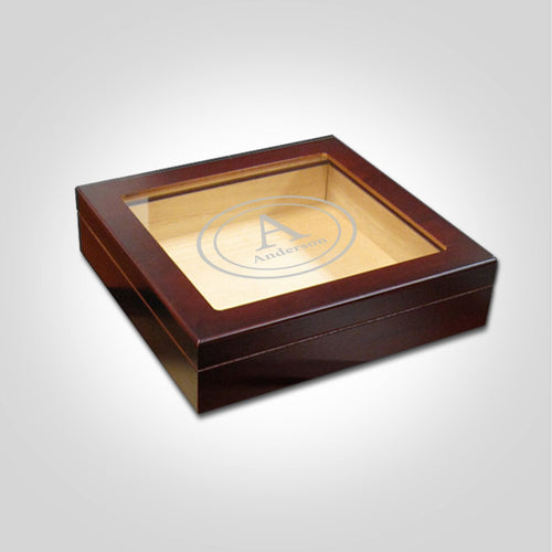 Small Cherry Cigar Humidor | Circle - Kustom Products Inc